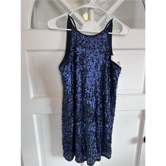 Forever 21 | Dresses | Forever 2 Navy Blue Sequin Mini Dress M Nwt